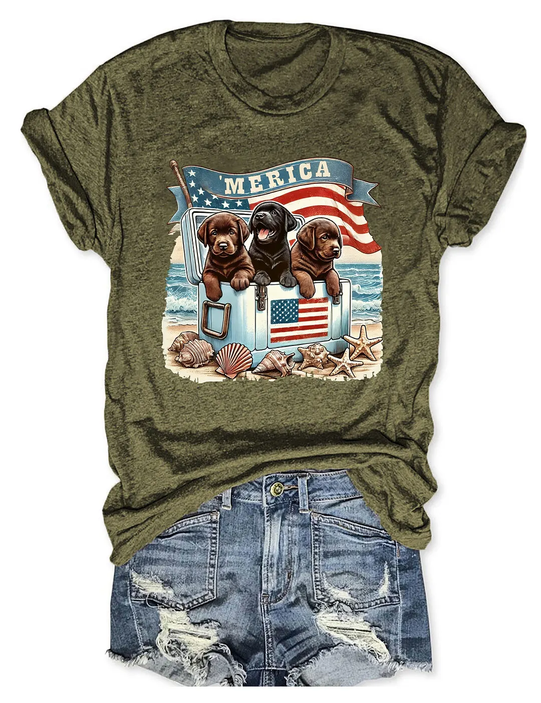 Patriotic Labrador T-shirt