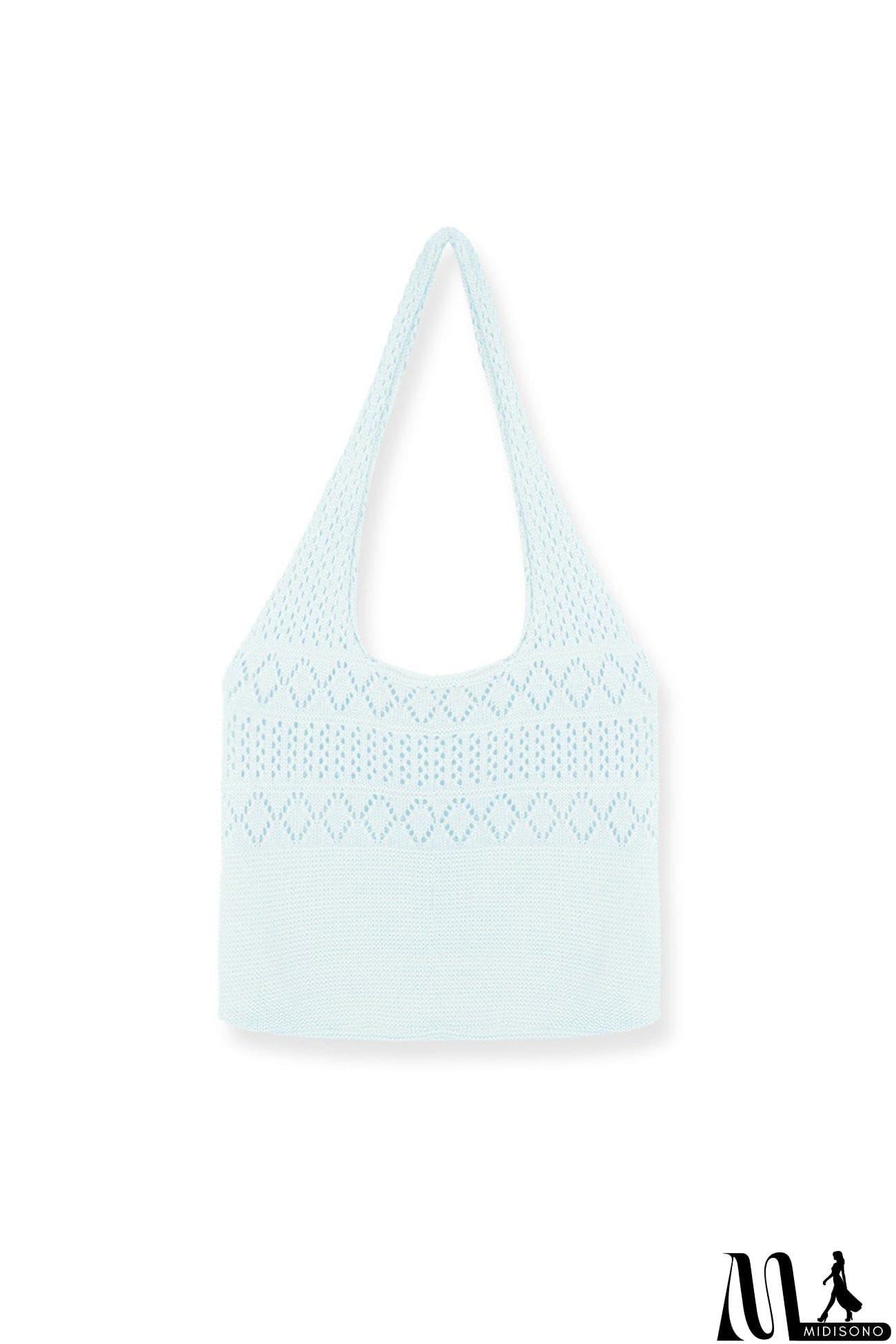 MidiSono - Hollow-out Crochet Knitted Tote Bag