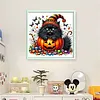Pumpkin Black Cat-11CT Stamped Cross Stitch 40*40cm/15.75*15.75in tapestrymarket