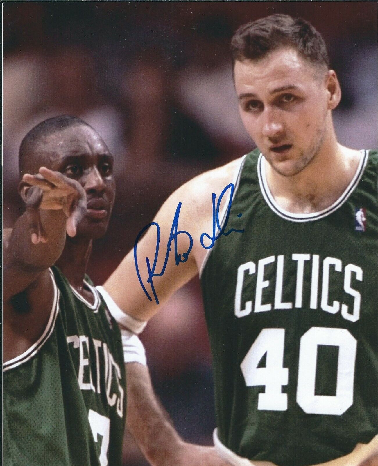 Signed 8x10 DINO RADJA Boston Celtics Autographed Photo Poster painting w/COA