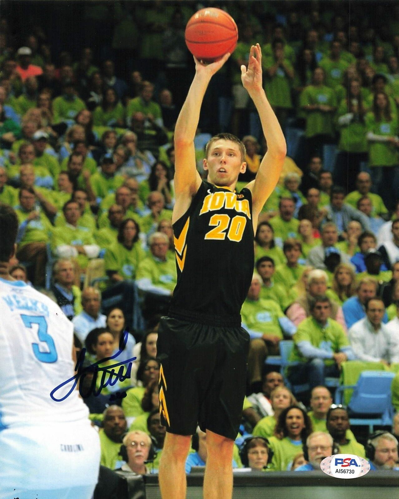 Jared Uthoff signed 8x10 Photo Poster painting PSA/DNA Iowa Hawkeyes Autographed