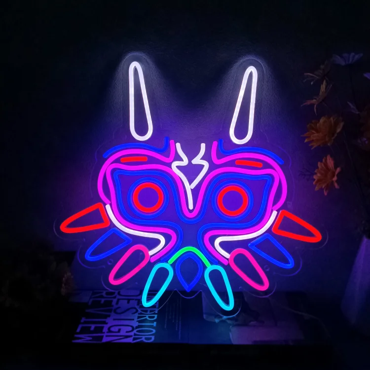 Majora's Mask Neon Sign Legend of Zelda Neon Sign LED Zelda Mask Anime Neon Sign Gift Neon Party Event Bar Decoration