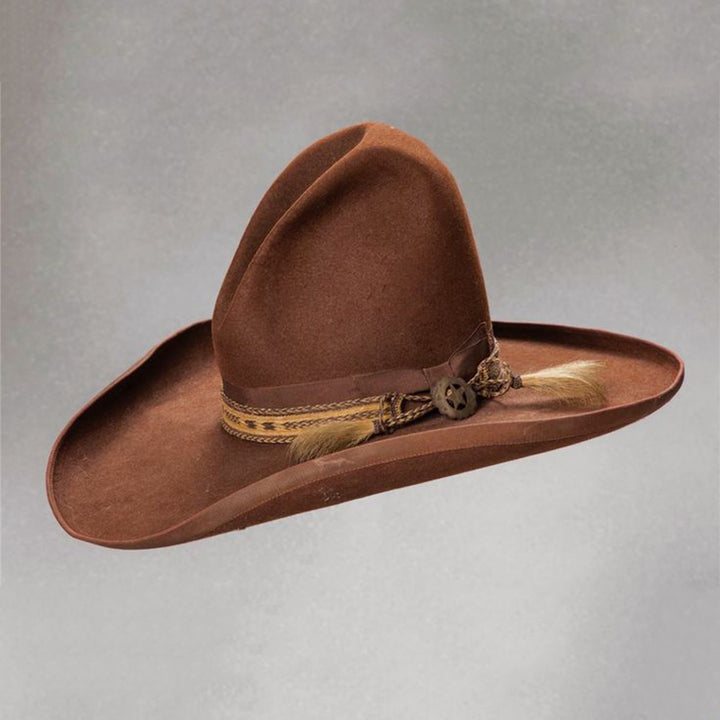 Wool Felt Fedora Cowboy Hat With Period Horse Hair Band
