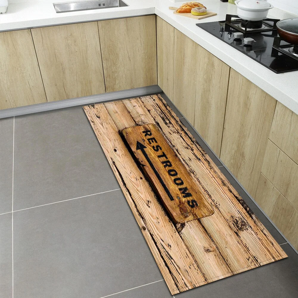 Nordic Kitchen Floor Mat Home Entrance Doormat Bedroom Living Room Decoration Long Carpet Hallway Balcony Bathroom Anti-Slip Rug