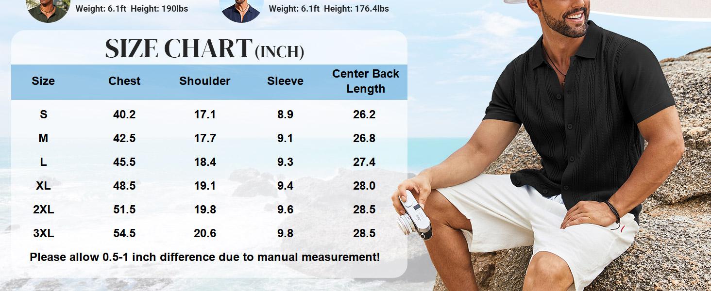 COOFANDY Men's Knit Shirts Short Sleeve Casual Button Down Polo Shirt Summer Beach Vacation Shirts Outfit Top COOFANDY Men's Knit Shirts Short Sleeve Casual Button Down Polo Shirt Summer Beach Vacation Shirts Outfit Top