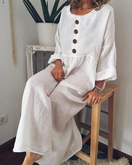 Casual Long Sleeve Cotton-Blend Casualdress