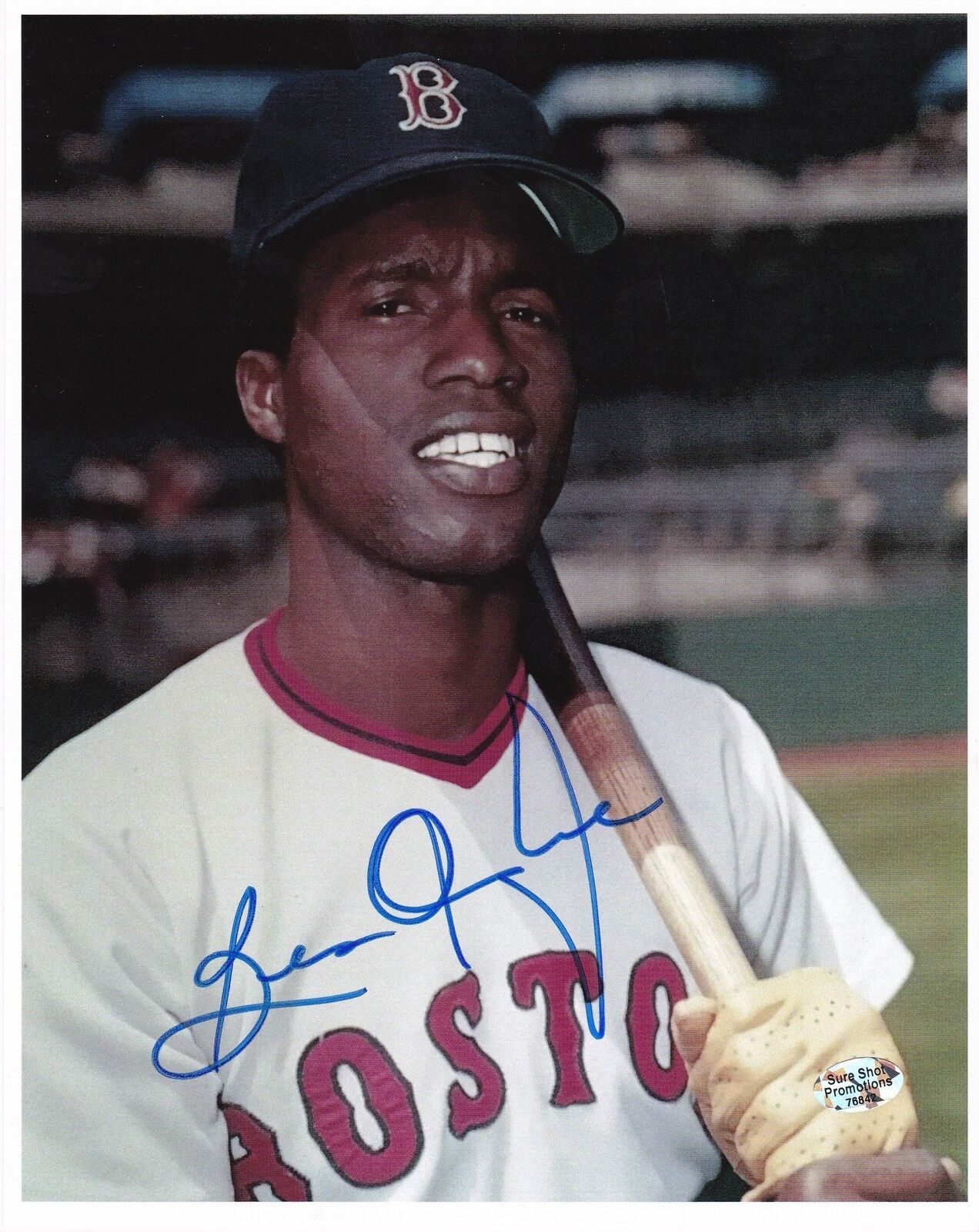 BEN OGLIVIE BOSTON RED SOX ACTION SIGNED 8x10