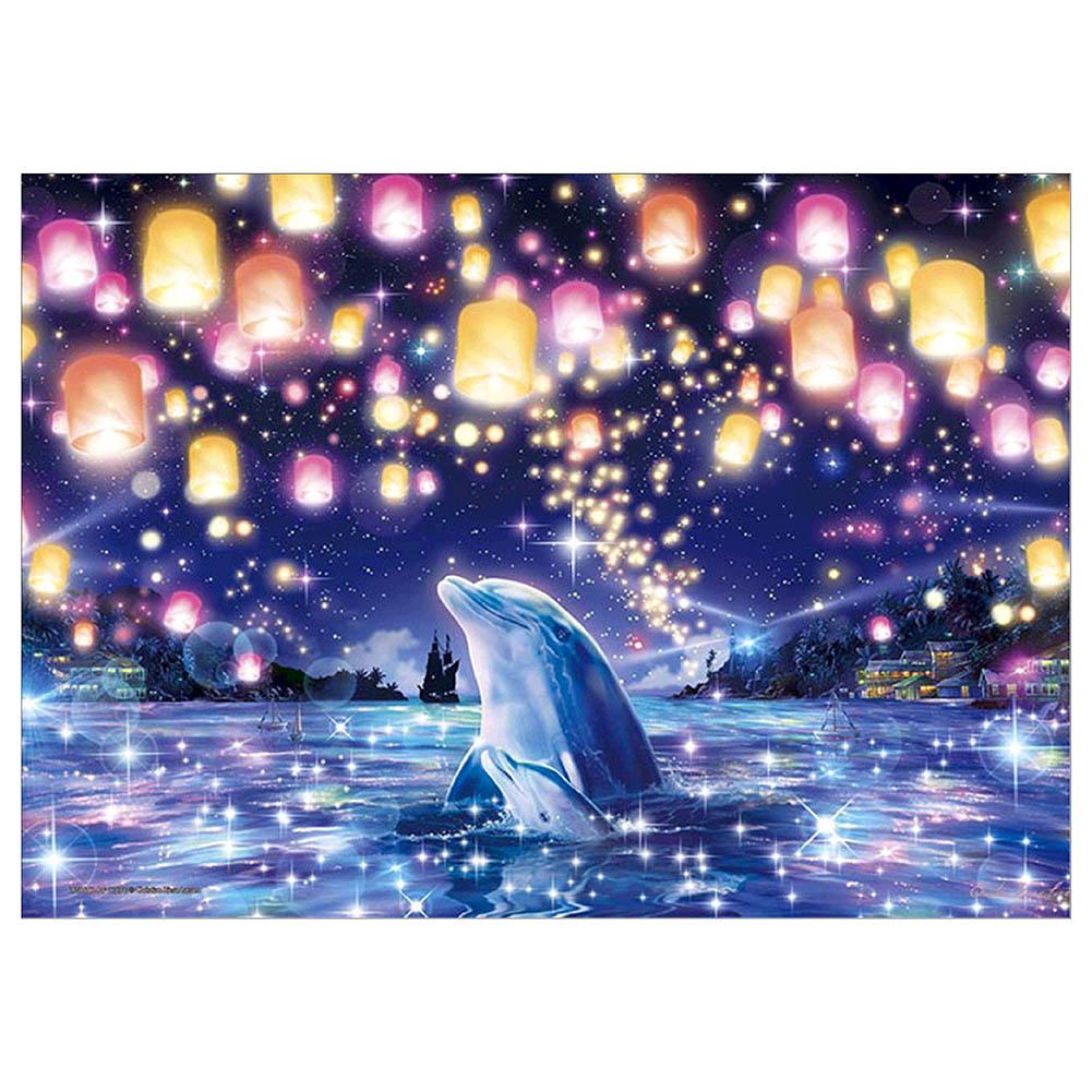 

50*40CM - Light Dolphin - Round Drill Diamond Painting, 501 Original