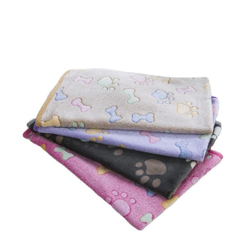 In Stock Pet Blanket Four Seasons Universal Cat And Dog Blanket Thickened Flannel Paw Printing Blanket Pet Supplies
