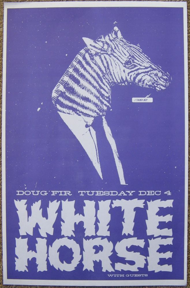 WHITEHORSE 2012 Gig POSTER Portland Oregon Concert Fate Of World Depends Kiss