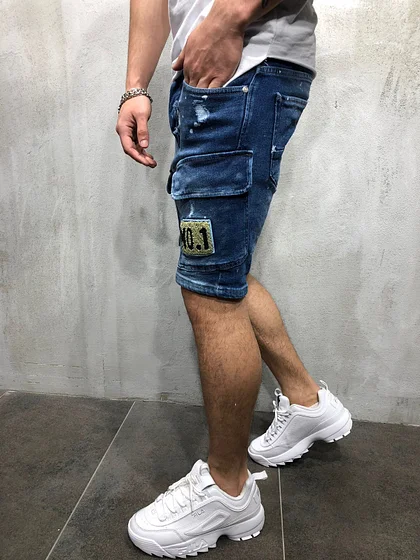 Costume Adult – Mens Jeans New Hole Slim Solid Badge Pants for Men | Happytosex