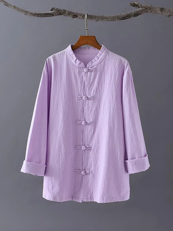 Retro National Style Button Shirt