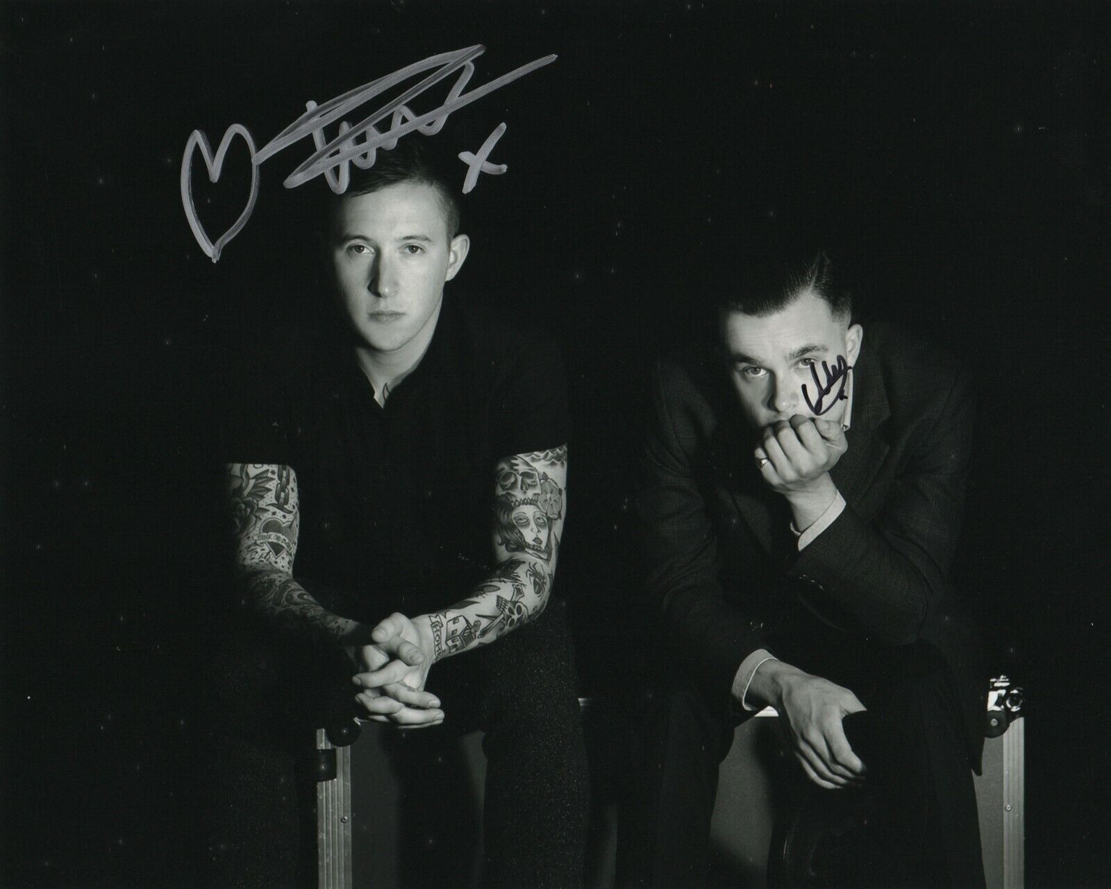 Slaves (UK Band) REAL hand SIGNED 8x10 Photo Poster painting #1 COA Laurie & Isaac