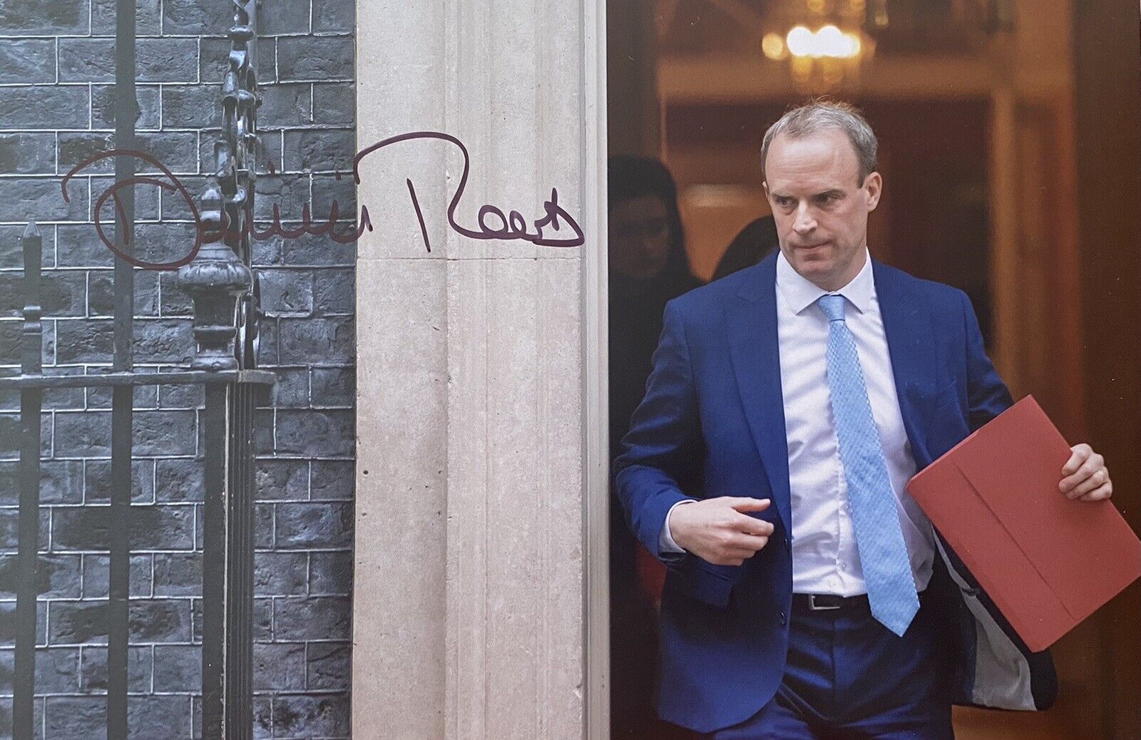 Dominic Raab Genuine Hand Signed 12x8 Photo Poster painting 5