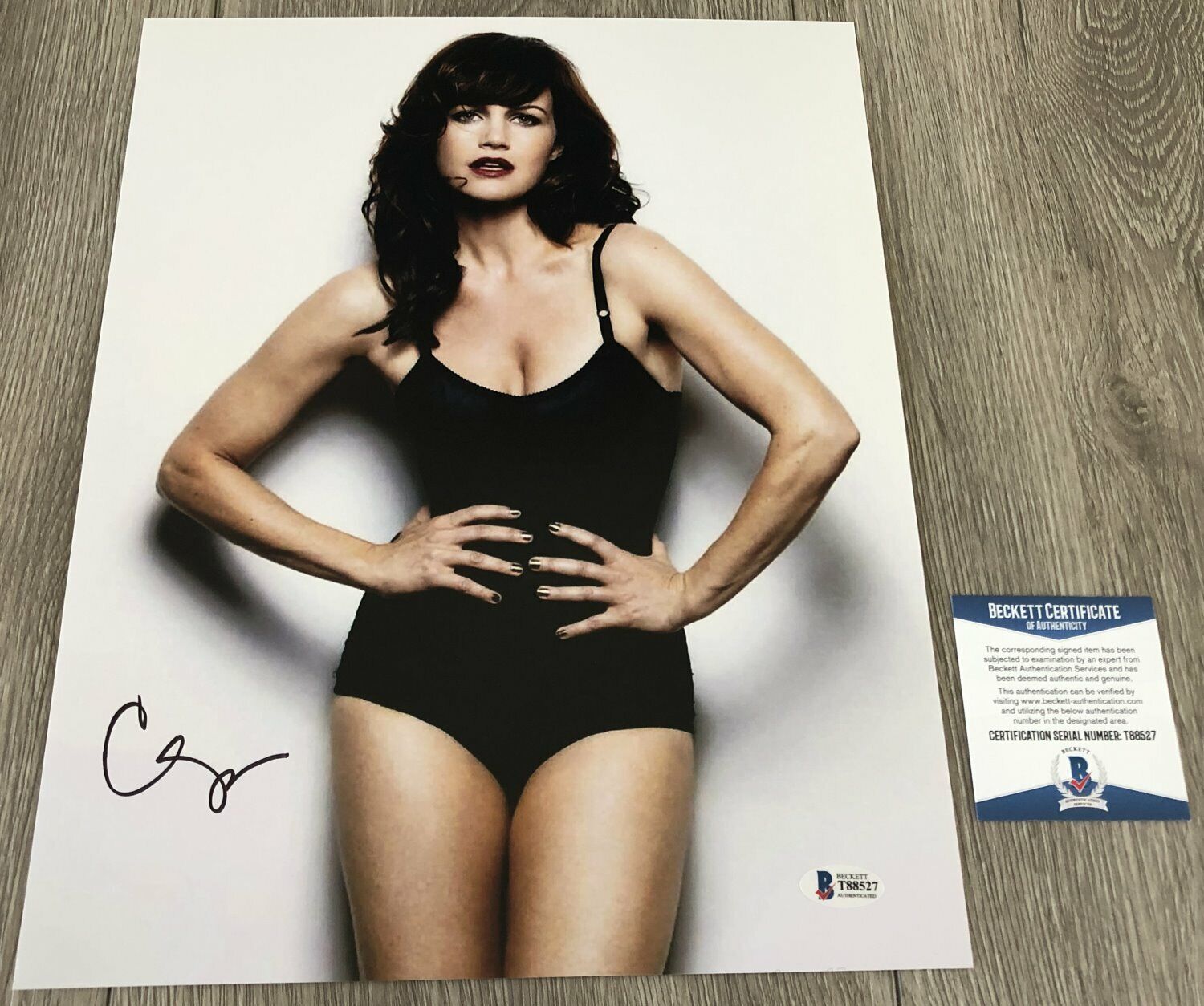 CARLA GUGINO SIGNED AUTOGRAPH JETT WATCHMEN 11x14 Photo Poster painting wPROOF & BECKETT BAS COA