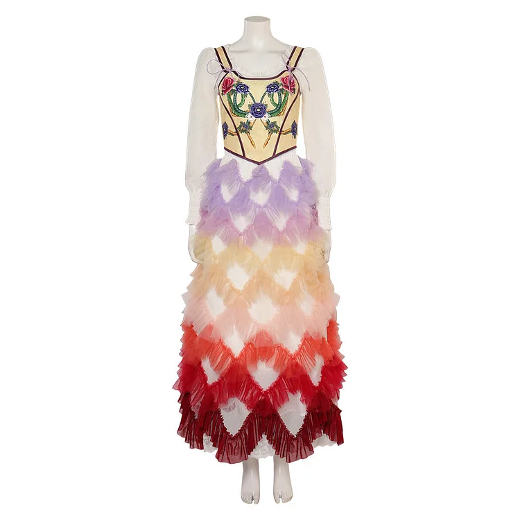 The Hunger Games:The Ballad Of Songbirds And Snakes (2023) Lucy Gray Baird Yellow Dress Outfits Cosplay Costume Suit