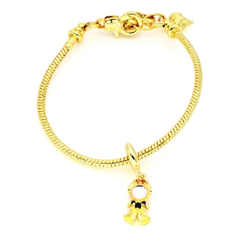 Copper Minimalist Inlay Cartoon Character Zircon Bracelets