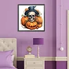 Diamond Painting-DIY Full Round Drill Pumpkin Skull