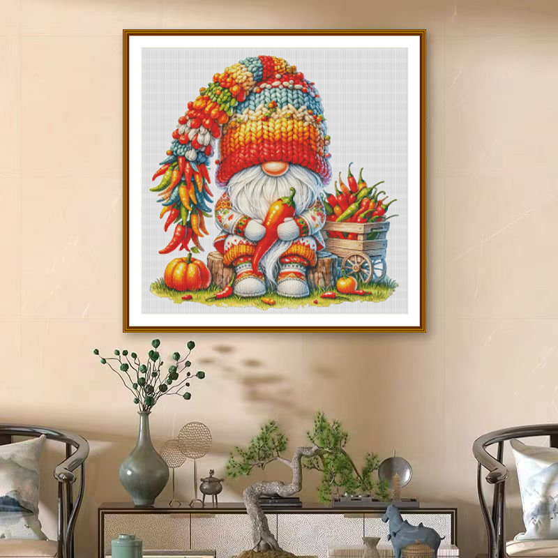1set DIY Printed Cross Stitch Kit [ZZ6840-pepper Dwarfs] Cross Stitch Kit Painting Fairy Cross Stitch