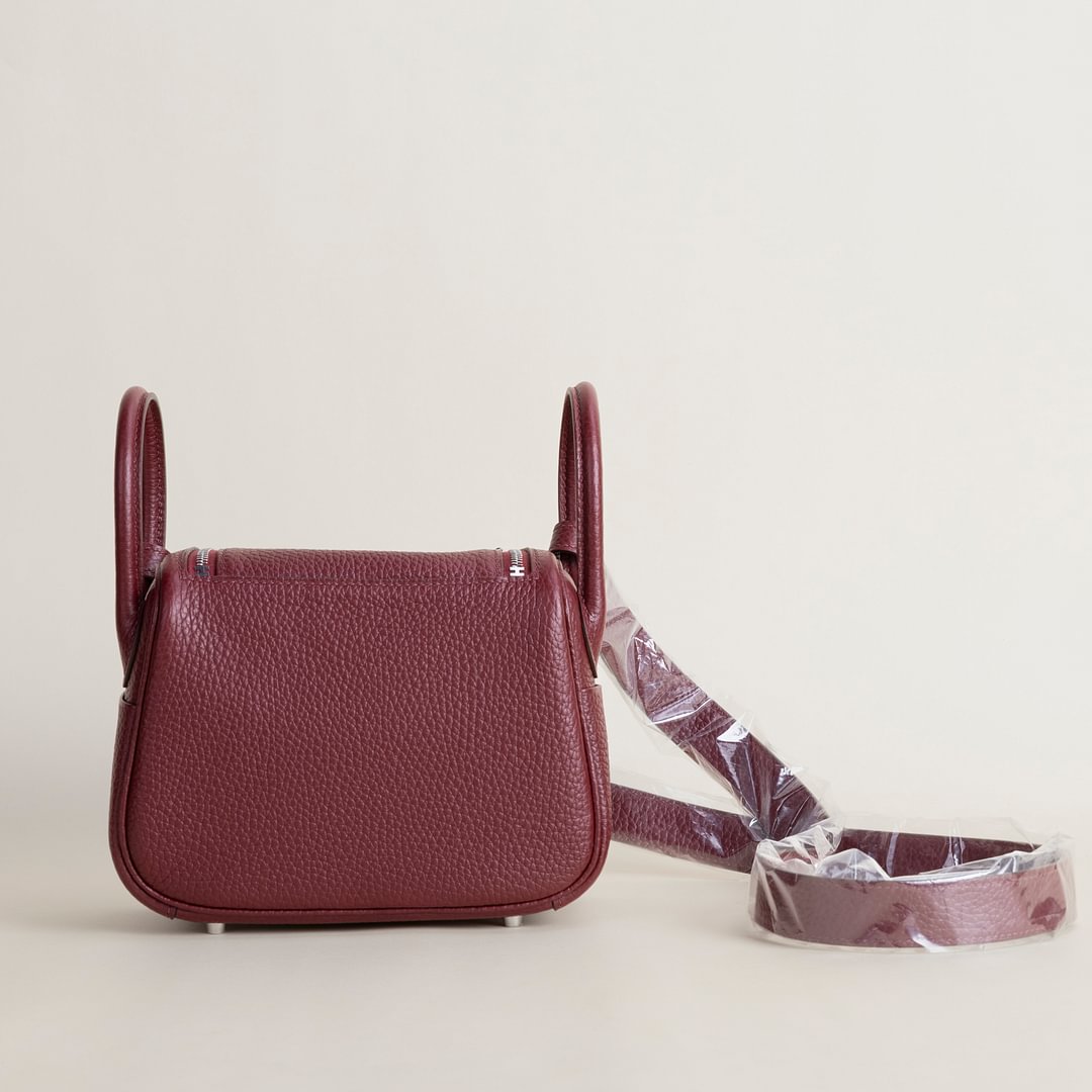 Mini Lindy Clemence leather 55 H Rouge PHW