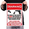 2pcs - Warning No Trespassing - Vintage Metal Signs(12*16Inch) - Warning