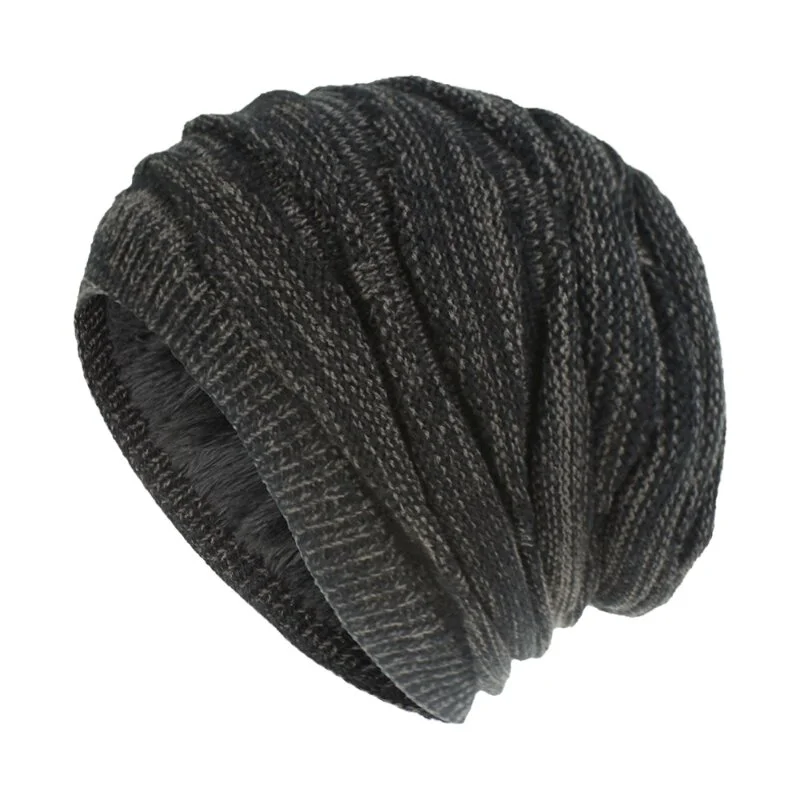 Outdoor pure color cold-resistant warm cozy knitted hat