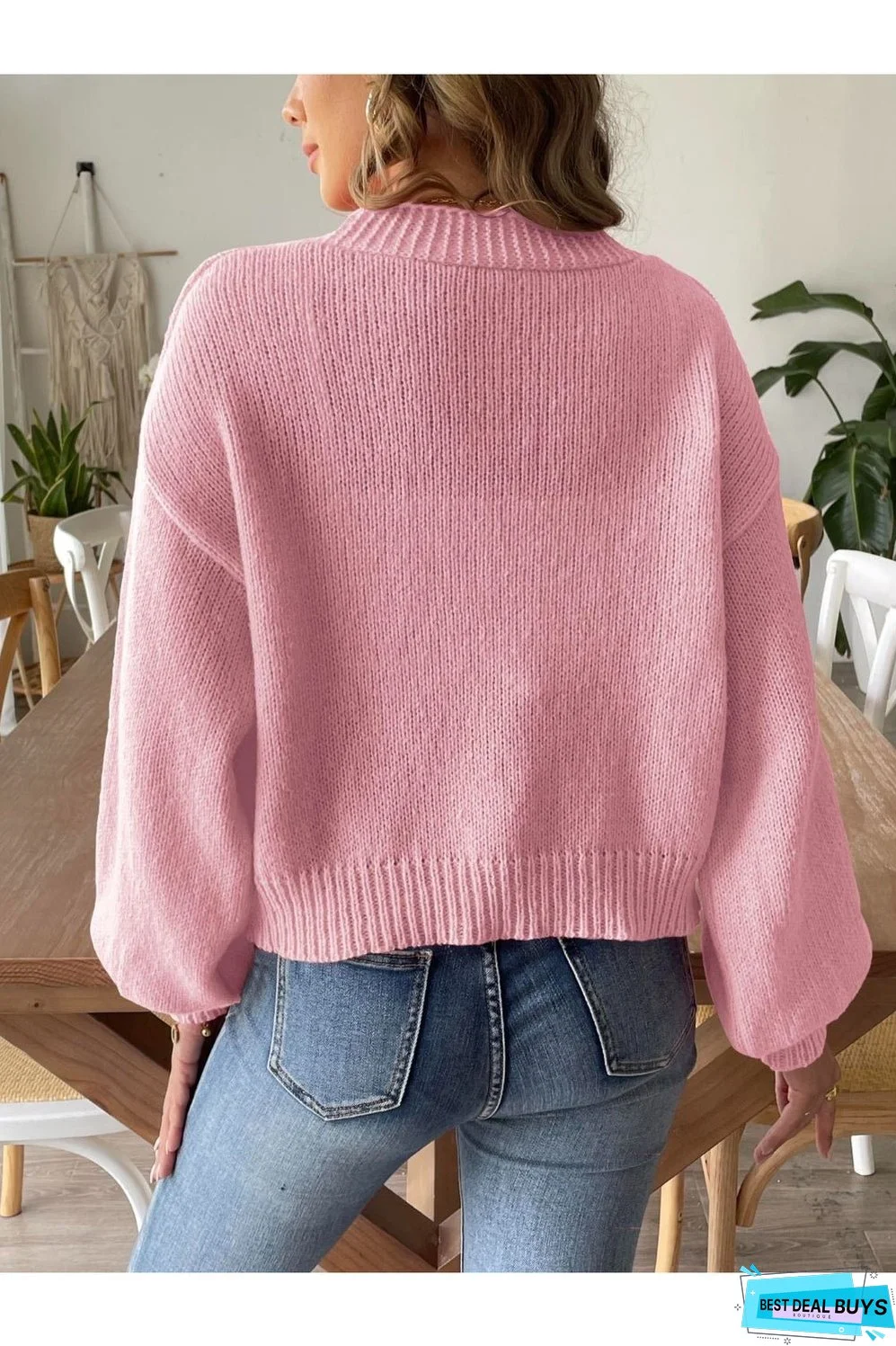 Open Front Long Sleeve Cardigan