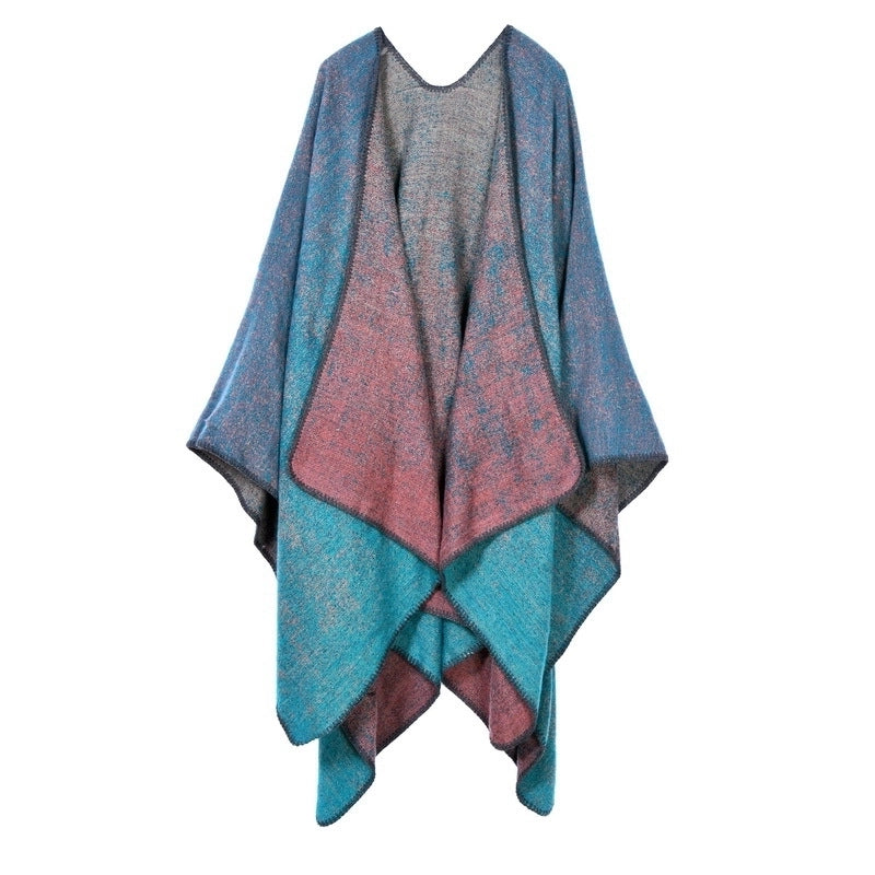 Women’s Retro Lattice Imitation Cashmere Sewing Shawls