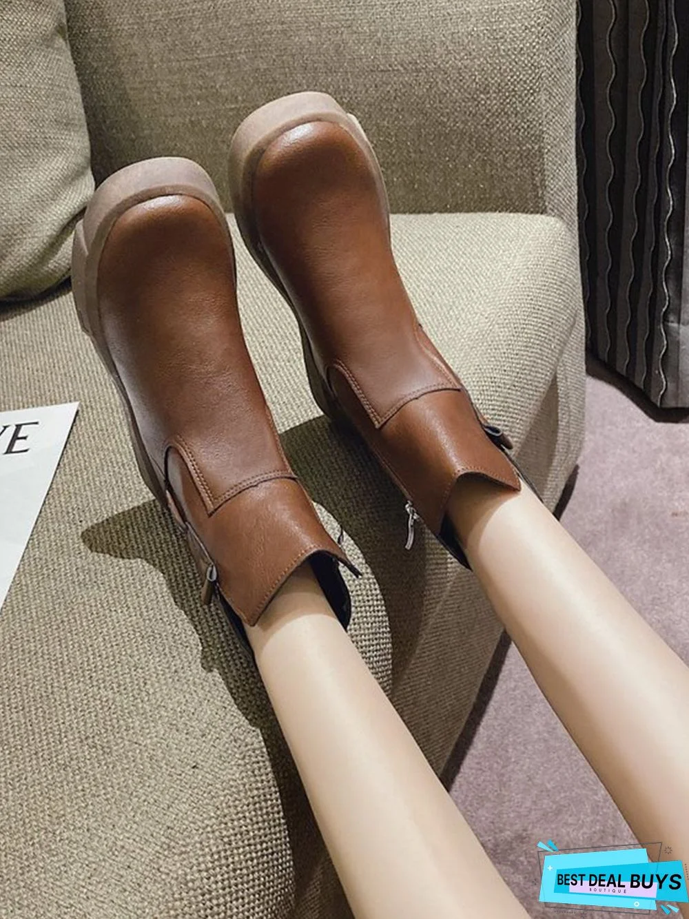 Vintage Leather Ankle Boots