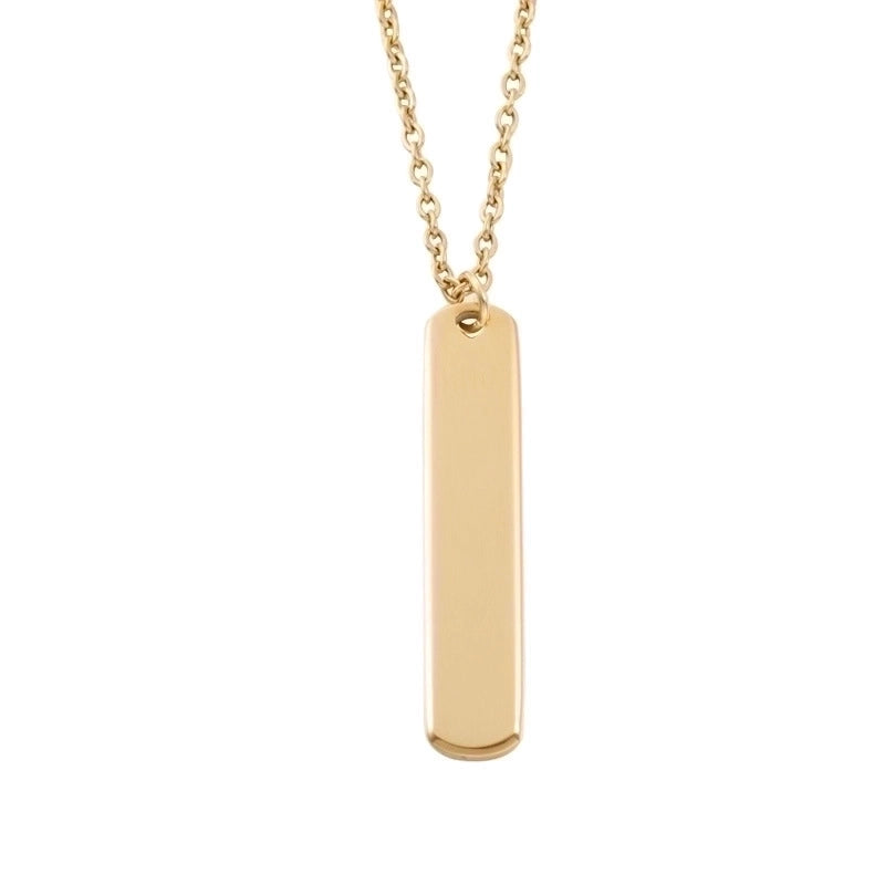 Stainless Steel 18K Gold Plated Minimalist Roman Style Commute Geometric None Pendant Necklace