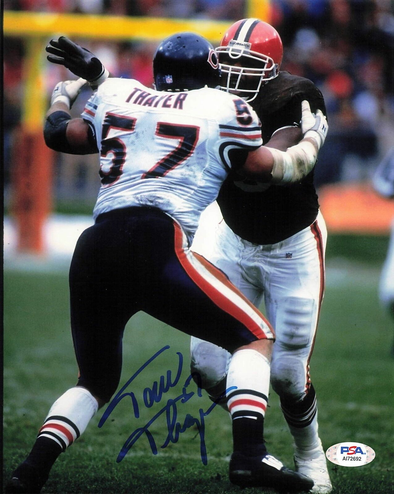 Tom Thayer Signed 8x10 Photo Poster painting PSA/DNA Chicago Bears Autographed