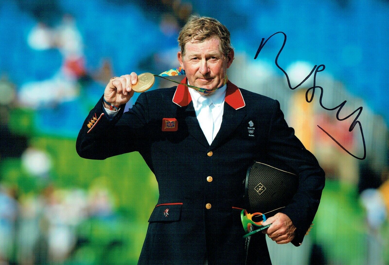 Nick SKELTON Autograph Signed Photo Poster painting 3 AFTAL COA Equestrian Medal Winner OLYMPICS