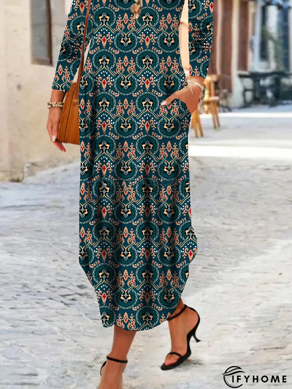 Crew Neck Loose Dress | IFYHOME