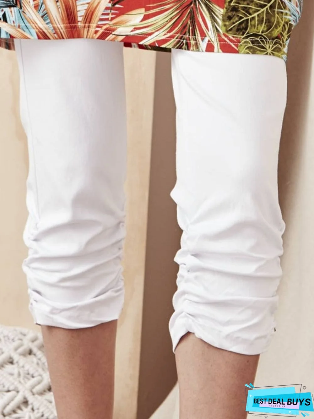 Cotton Plain Casual Pants