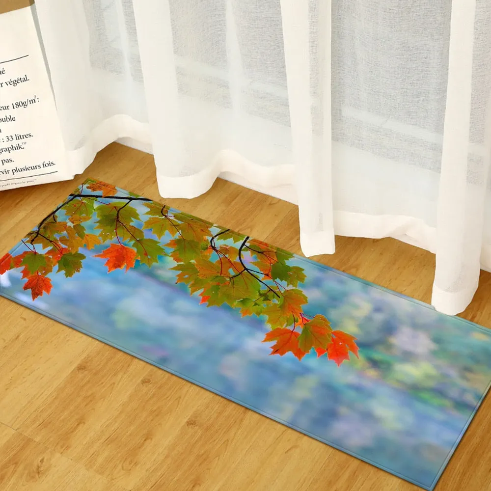 Kitchen Carpet Home Bedroom Entrance Doormat Hallway Balcony  Floor Mat Landscape Pattern Bathroom Non-Slip Water Absorption Rug