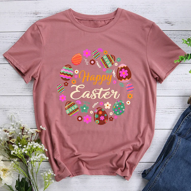 ANB - Happy Easter Eggs Flowers Egg Hunting T-shirt Tee -013363