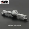 AMK SCX10 Aluminum Alloy Front Rear Portal Axles Complete for 1/10 RC Crawler Cars Axial SCX10 I II RGT 86100 Upgrades (Black)