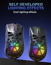 AULA SC620 Tri-mode Wireless Bluetooth Mouse 2.4G Gaming Hollow Cool Backlight Lightweight