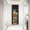 Cat On Pile Of Books-11CT Stamped Cross Stitch 30*90cm/11.81*35.43in(Big Size)