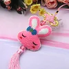 Bead Embroidery - Pink Rabbit Beaded Counted Cross Stitch Ornament Kit for Adults Beginners