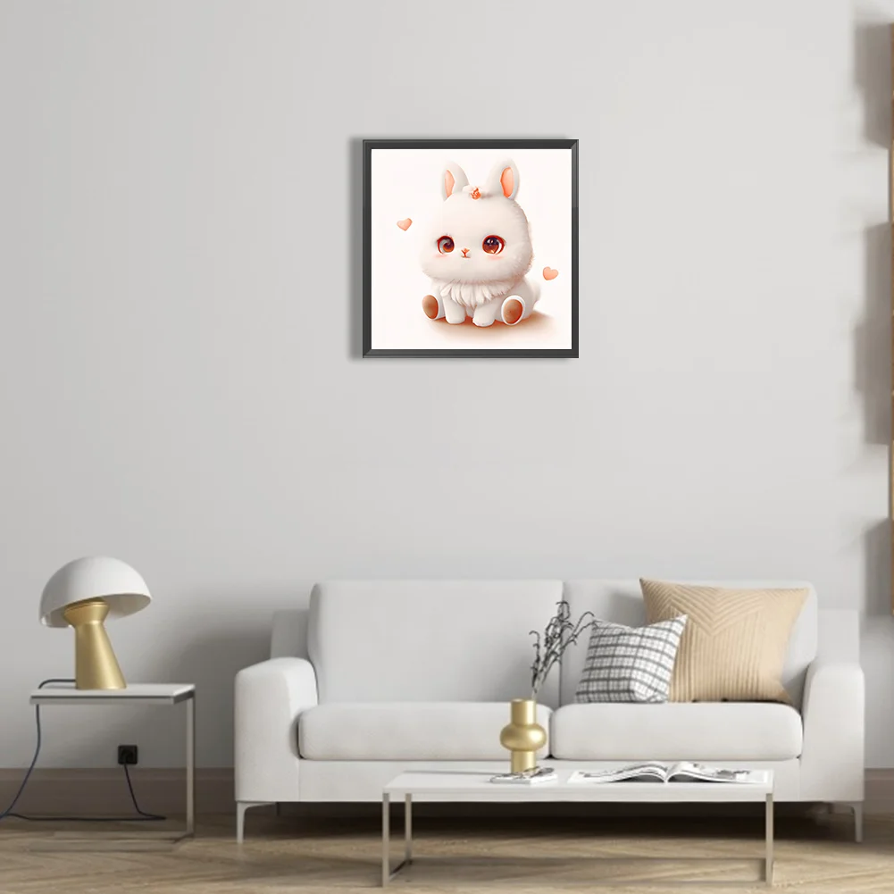 Full Round Diamond Painting 30*30cm - Big Head Animal Rabbit