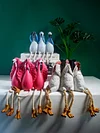 Country Hanging Feet Decoration Ornaments Living Room Wine Cabinet Study Table Resin Statue Rooster Penguin Flamingo