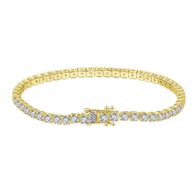 925 Sterling Silver Tennis Bracelet Luxurious Minimalist