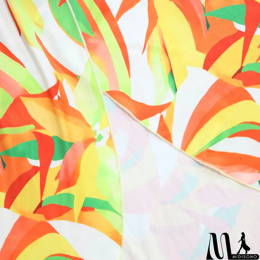 MidiSono - Sexy v-neck sling irregular print summer fashion dress