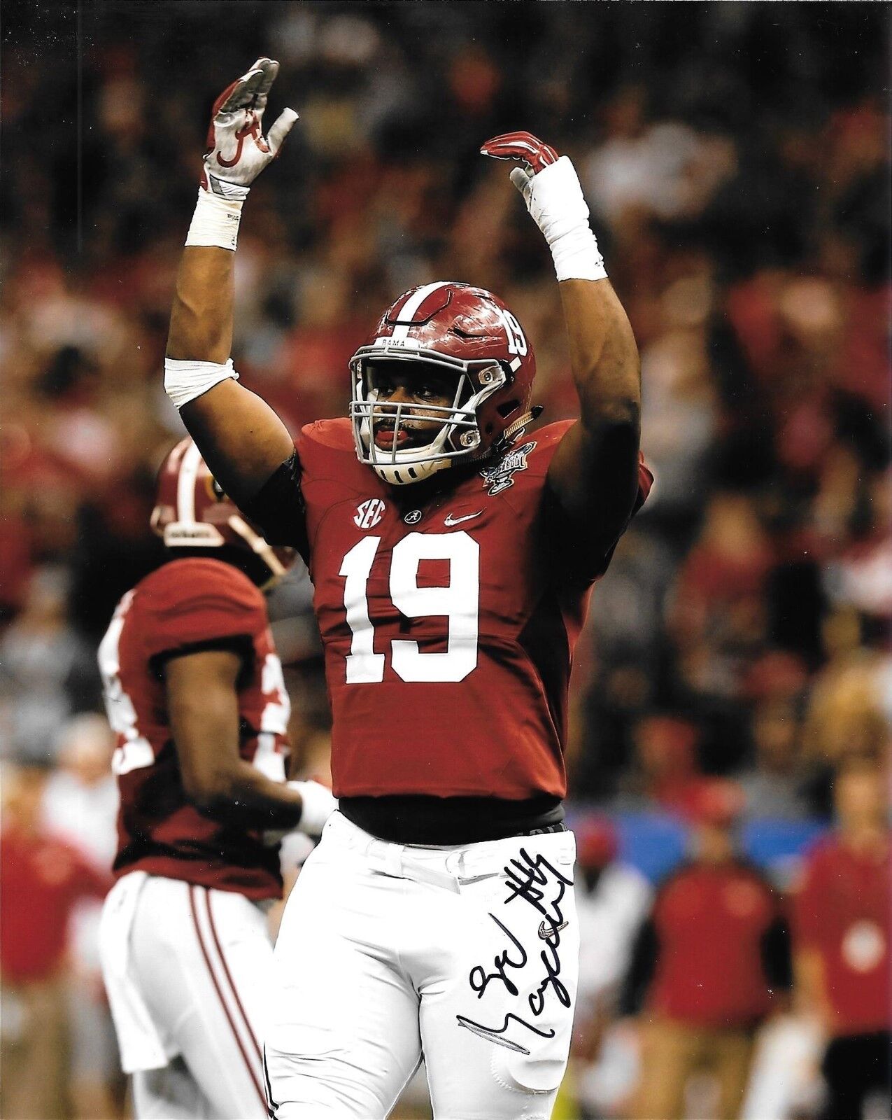 REGGIE RAGLAND HAND SIGNED ALABAMA CRIMSON TIDE 8X10 Photo Poster painting W/COA