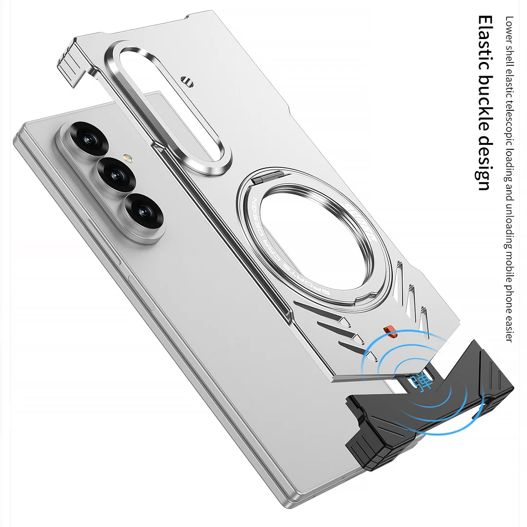 Samsung Zfold7 foldable metal phone case 360 ​​degree rotating bracket heat dissipation protective cover Fold7