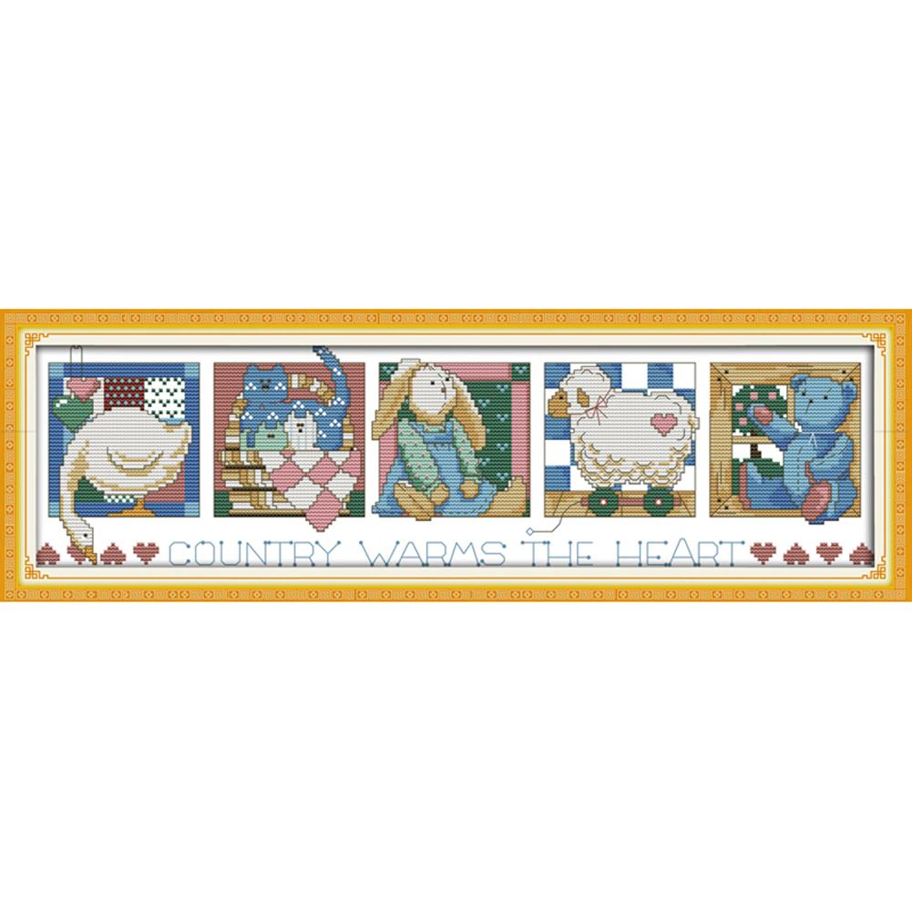 

Warm Country - 14CT Stamped Cross Stitch - 50*16cm, 501 Original