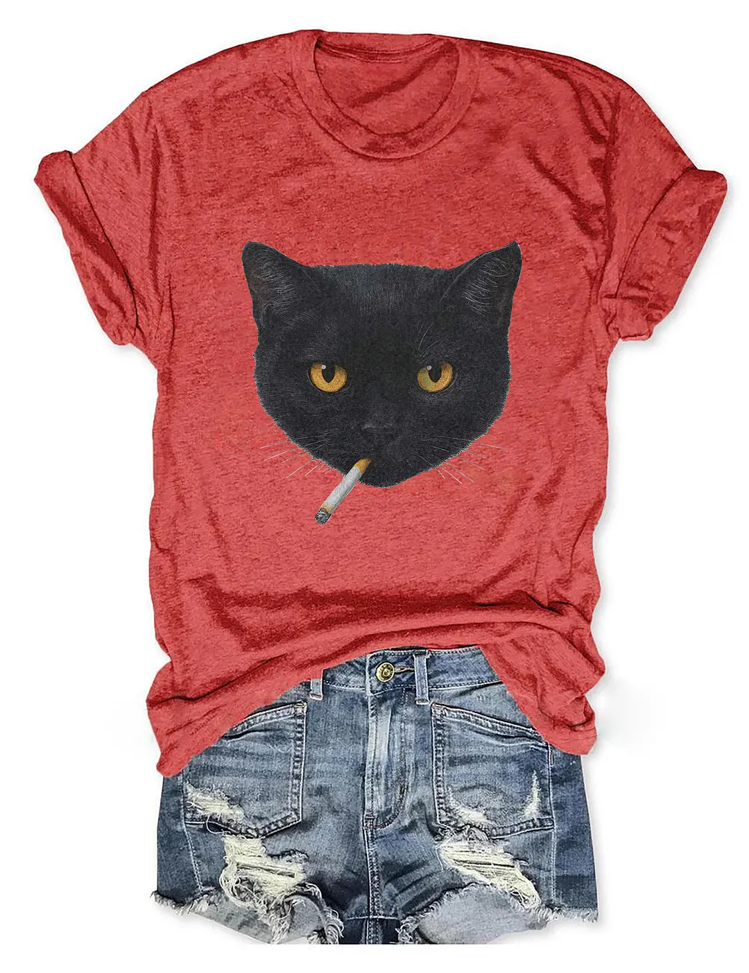 Smoking Cat T-shirt