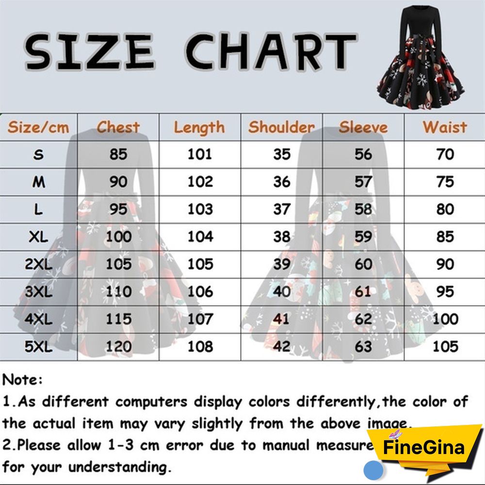 Autumn Winter Fashion Lady Xmas Clothes Christmas Costume Casual Long Sleeve Halloween Print Party Dress