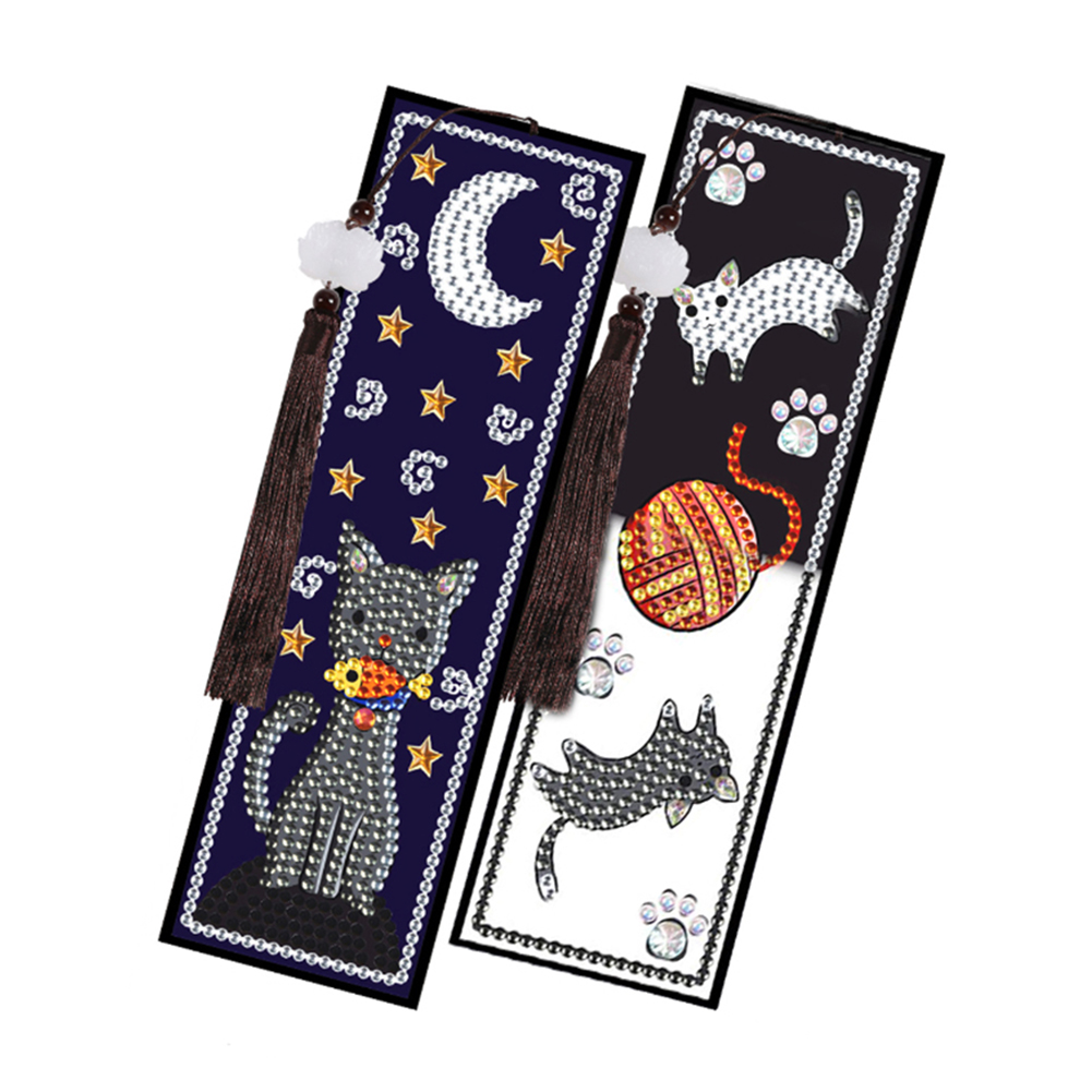 

2pcs Cat - 5D DIY Craft Bookmark, 501 Original